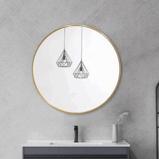 Aluminium Framed Round Mirror 900mm