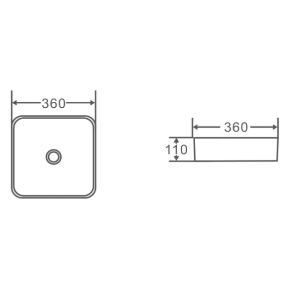Etna 79 Above Counter Square Basin - Image 7