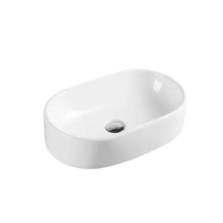 Evea 52 High Gloss White Above Counter Oval Basin