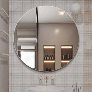 Pencil Edge Plain Mirror Round 90cm