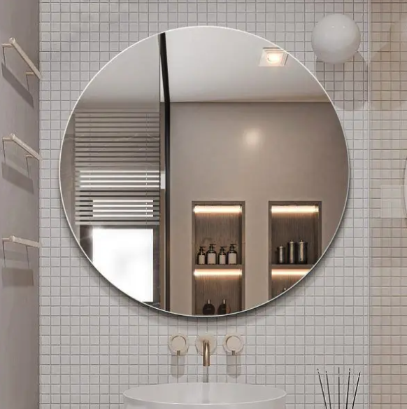 Pencil Edge Plain Mirror Round 90cm