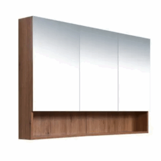 Woodgrain Shaving Cabinet with Shelf 1200mm