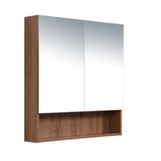 Woodgrain Shaving Cabinet with Shelf 750mm